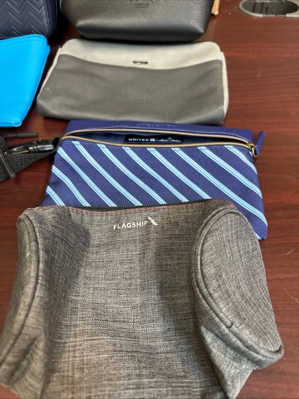 Airlines Travel Amenity Kit Toiletry Bag Delta Lacoste Shinola Brooks Bros Lot 8